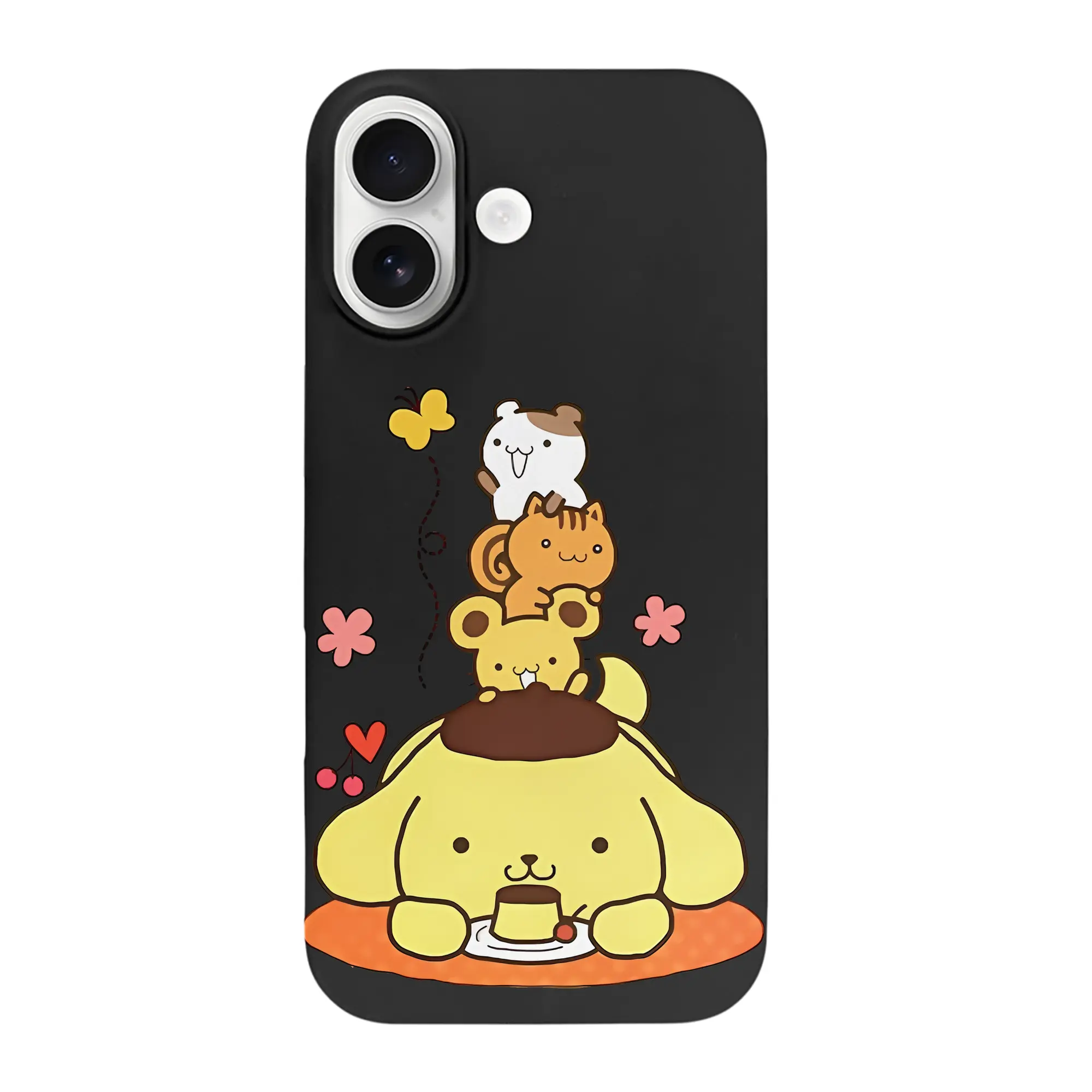 サンリオ グッズ,ポムポムプリン - iPhone 17 シリーズ シリコンケース 薄型 耐衝撃 指紋防止 ソフトタッチカバー 精密フィット 傷防止 保護ケース iPhone 17/17 Air/17 Pro/17 Pro Max 対応